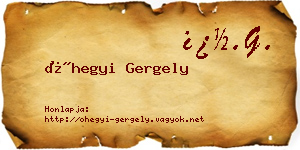 Óhegyi Gergely névjegykártya